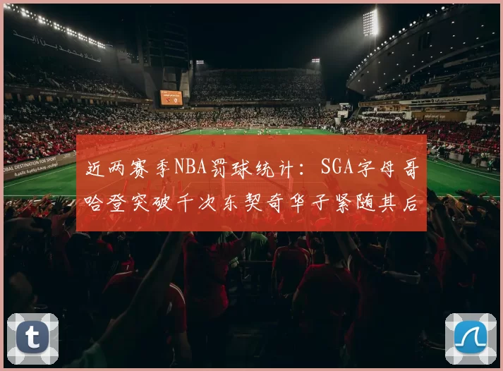 近两赛季NBA罚球统计：SGA字母哥哈登突破千次东契奇华子紧随其后